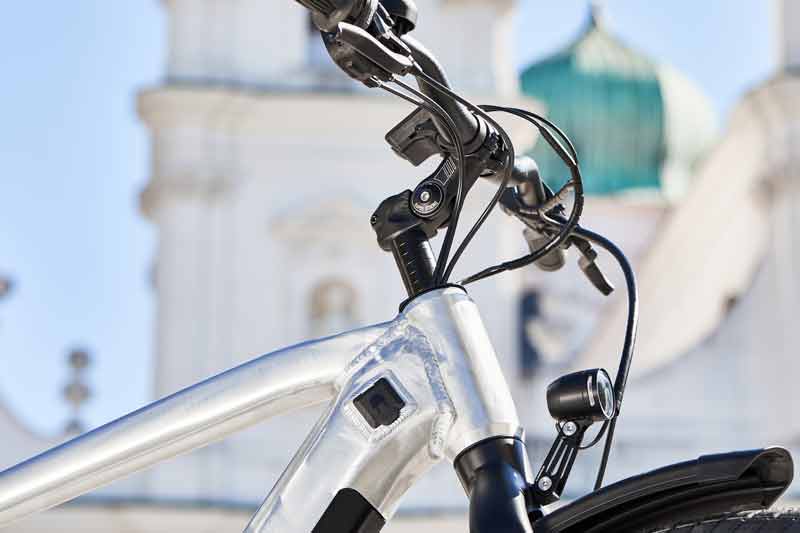 Detailaufnahme von hochwertigsten E-Bikes aus Deutschland die auf Kundenwunsch gefertigt werden